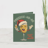 Prosecc-ho-ho – Funny Christmas Prosecco Pun  Karte (Vorderseite)