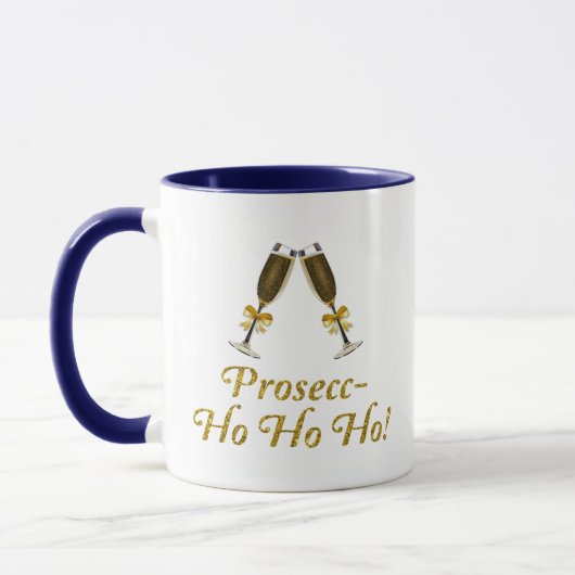 Prosecc-Ho Ho Ho! Funny Prosecco Weihnachtsfest Pa Tasse (Links)