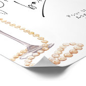 Prosecco Bar Pearls and Prosecco Brautparty Poster (Ecke)