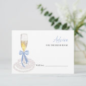 Prosecco Brautparty Beratung für die Bride Card Einladung (Stehend Vorderseite)