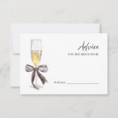 Prosecco Brautparty Beratung für die Bride Card Einladung (Vorderseite)