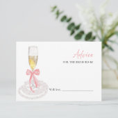 Prosecco Brautparty Beratung für die Bride Card Einladung (Stehend Vorderseite)