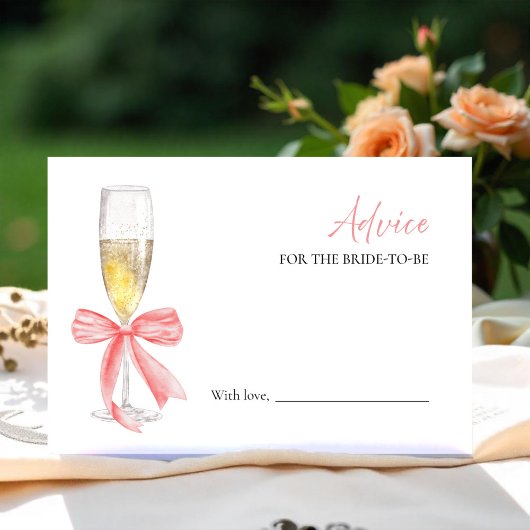 Prosecco Brautparty Beratung für die Bride Card Einladung