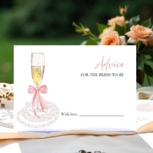 Prosecco Brautparty Beratung für die Bride Card Einladung
