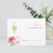 Prosecco Brautparty Beratung für die Bride Card Einladung (Stehend Vorderseite)