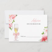 Prosecco Brautparty Beratung für die Bride Card Einladung (Vorderseite)