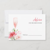 Prosecco Brautparty Beratung für die Bride Card Einladung (Vorderseite)