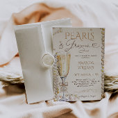 Prosecco Champagne Boho Elegantes Brautparty Einladung