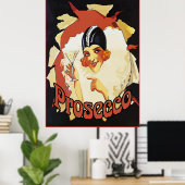 Prosecco, Clown-Pop-Poster Poster (Heimbüro)