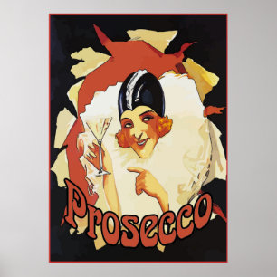 Prosecco, Clown-Pop-Poster Poster