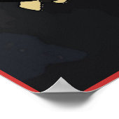 Prosecco, Clown-Pop-Poster Poster (Ecke)