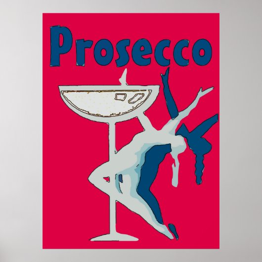 Prosecco Dancer in Rot Poster (Vorne)
