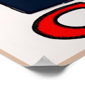 Prosecco, Frau mit Glas Poster (Ecke)