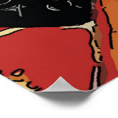 Prosecco-Frau, Wein Poster (Ecke)