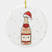 Prosecco Ho Ho Ho Funny Christmas Ornament Gift (Hinten)