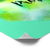 Prosecco Lover Inspiration Life Zitat Farbe Poster (Ecke)