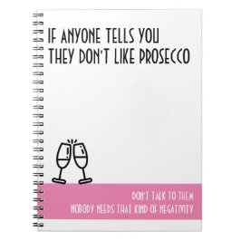 Prosecco Lover's Large Blush Pink Notizblock