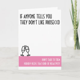 Prosecco Lover's Standard Pink Birthday Card Karte