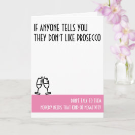 Prosecco Lover's Standard Pink Birthday Card Karte