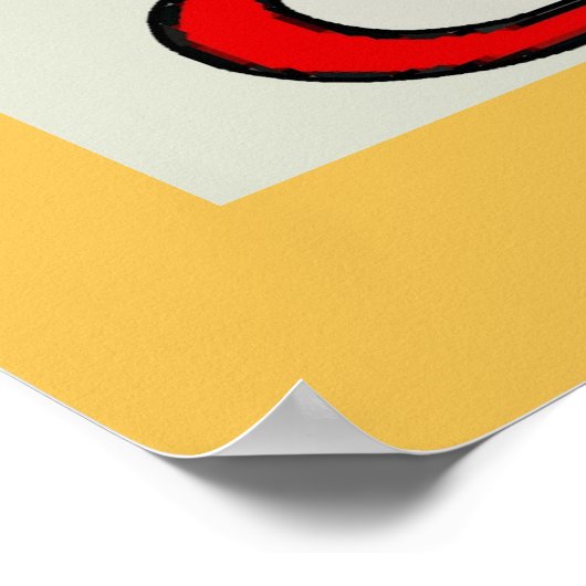 Prosecco, Mann mit Glas Poster (Ecke)