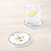 Prosecco Partner trinken Getränkeuntersetzer (Seite)
