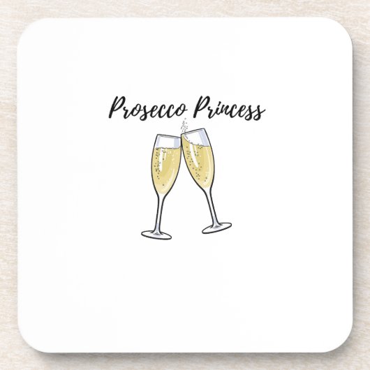 Prosecco Princess Getränkeuntersetzer (Vorderseite)
