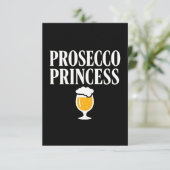 Prosecco Prinzessin Dankeskarte (Stehend Vorderseite)