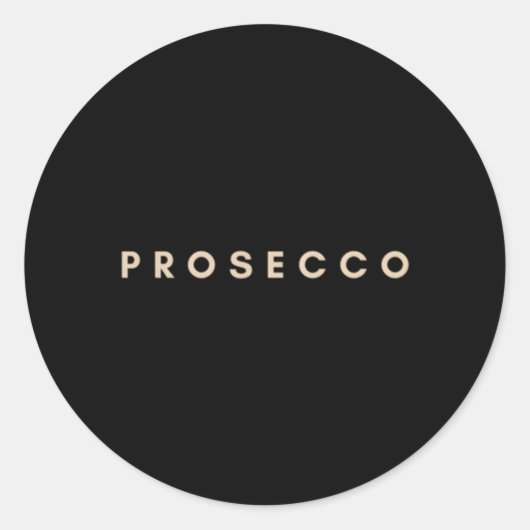 Prosecco Sparklassine Abend Py Alcohol Runder Aufkleber (Vorderseite)