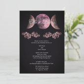 Prosecco Triple Moon Wedding Einladung (Stehend Vorderseite)