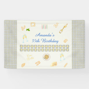 Prosecco- und Pasta-Geburtstag Banner
