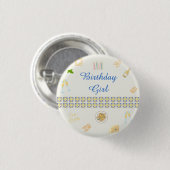 Prosecco- und Pasta-Geburtstag Button (Vorne & Hinten)
