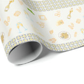 Prosecco- und Pasta-Geburtstag Geschenkpapier (Rolleneckpunkt)