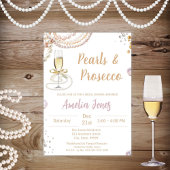 Prosecco und Pearls Bridal Dusche Einladung