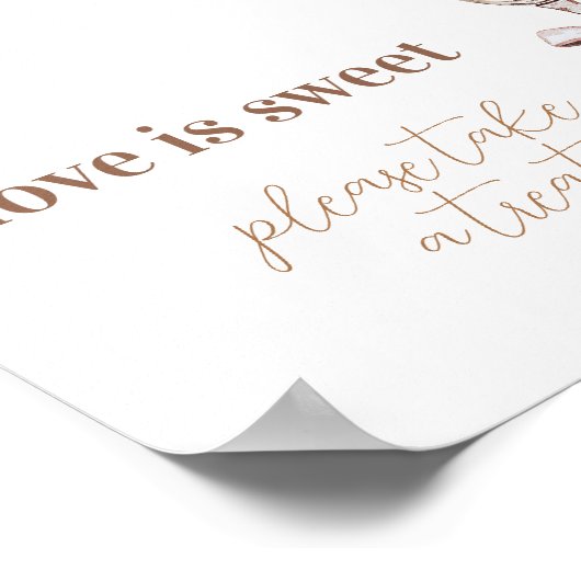 Prosecco und Perlen Brautparty Dessert Bar Poster (Ecke)