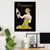 Prosecco, Vintages Paar Poster (Heimbüro)