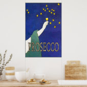 Prosecco, Weinglas-Sterne Poster (Küche)