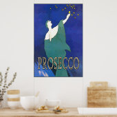 Prosecco, Weinglas-Sterne Poster (Küche)