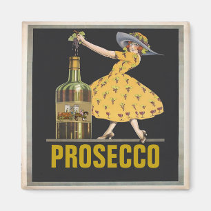 Prosecco, Weinmädchen, Text bearbeiten Magnet