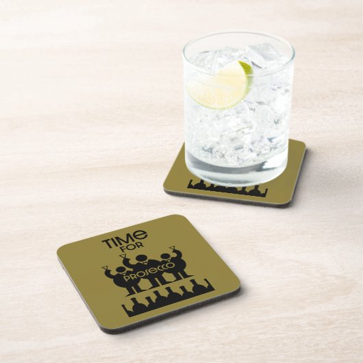 Prosecco Weintrinker Getränkeuntersetzer (Rechte Seite)