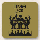 Prosecco Weintrinker Getränkeuntersetzer (Vorderseite)