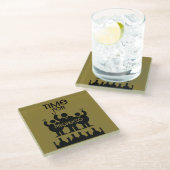 Prosecco Weintrinker Glasuntersetzer (Schrägansicht)