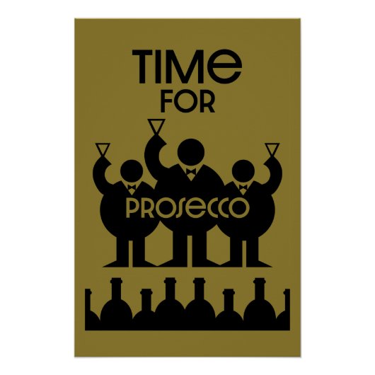Prosecco Weintrinker Poster (Vorderseite)