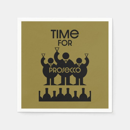 Prosecco Weintrinker Serviette (Vorderseite)