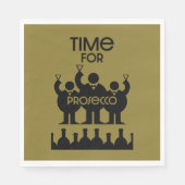 Prosecco Weintrinker Serviette (Vorderseite)