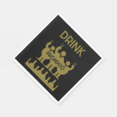 Prosecco Weintrinker Serviette (Ecke)