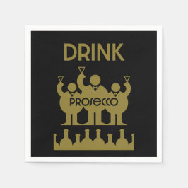 Prosecco Weintrinker Serviette