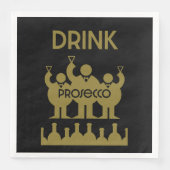 Prosecco Weintrinker Serviette (Vorderseite)