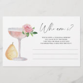 Prosecco - Wer bin ich Brautparty Briefpapier (Vorderseite)