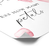 Prosecco - Wie viele Blütenblätter Brautparty Poster (Ecke)