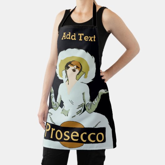 Prosecco Wine Design Hinzufügen von Text, Schürze (InSitu)